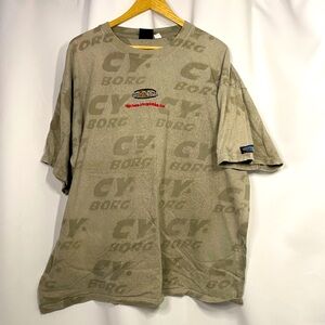 VTG Y2K Cyborg Millennium Clothing graphic tee w/ holographic detail sz 2X-3X